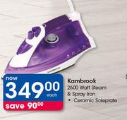 Kambrook 2600 Watt Steam & Spray Iron-Each