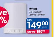 M Stuff LED Bluetooth Lightup Speaker-Each