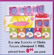 Clicks Tissues-Per Pack