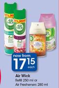 Air Wick Refill-250Ml Or Air Fresheners-280Ml Each