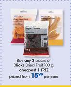 Clicks Dried Fruit-100g Per Pack