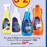 Clicks Anti Bacterial Cleaning Products-750ml Each