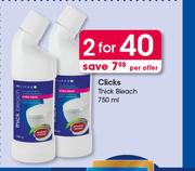 Clicks Thick Bleach-2 x 750ml