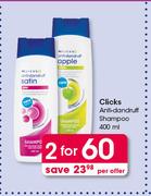Clicks Anti Dandruff Shampoo-2 x 400ml