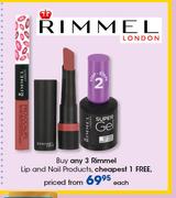  Rimmel Lip & Nail Products-Each