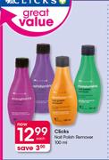 Clicks Nail Polish Remover-100ml Each