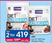 USN Low Gi Diet Fuel Ultralean-2x900g Per Offer