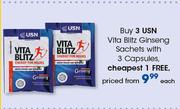 USN Vita Blitz Ginseng Sachets With 3 Capsules-Each