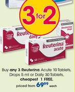 Reuterina Acute 10 Drops 5ml Or Daily 30 Tablets-Each