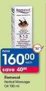 Remesol Herbal Massage Oil-100ml Each
