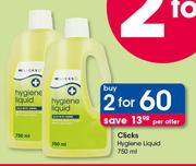 Clicks Hygiene Liquid-2x750ml Per Offer