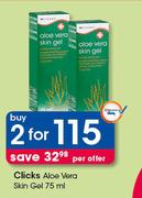 Clicks Aloe Vera Skin Gel-2x75ml Per Offer