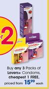 Lovers+ Condoms-Each