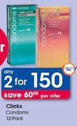 Clicks Condoms 12's Pack-For 2