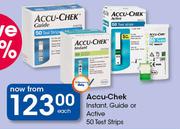 Accu-Chek Instant, Guide Or Active-50 Test Strips Each