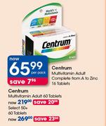 Centrum Multivitamin Adult Complete From A To Zinc-16 Tablets Per Pack