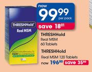 THRESHHold Real MSM-120 Tablets Per Pack