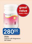 Clicks Calcium With Magnesium-365 Tablets Per Pack