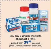 Zinplex Products (Excl. Combo, Baby Or Skin Care)-Per Pack
