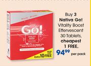 Nativa Go! Vitality Boost Effervescent-30 Tablets Per Pack