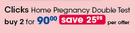 Clicks Home Pregnancy Double Test-For 2 Per Offer 