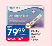 Clicks Ovulation Test 4 Pack-Per Pack