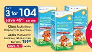 Clicks Multivitamin Raspberry-3x30 Gummies Per Offer