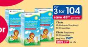 Clicks Multivitamin Raspberry-3x30 Chewables Per Offer
