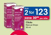 Clicks Rescue Drops-2x30ml Per Offer
