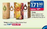 Twisp Pear, Cubano, Nut Brittle, Tobacoo Zero Or Mentha Pure-20ml Each
