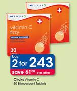 Clicks Vitamin C-2x30 Effervescent Tablets Per Offer