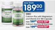 GNC Calcium Gummy-60 Gummies Per Pack