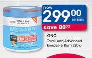 GNC Total Lean Advanced Enegize & Burn-220g Per Pack