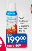GNC Total Lean Liquid L- Carnitine Iced Tea-473ml Each