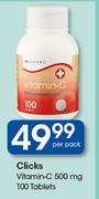Clicks Vitamin-C 500 mg 100 Tablets-Per Pack