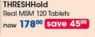 ThreshHold Real MSM 120 Tablets-Each