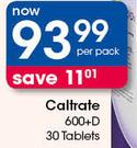 Caltrate 600 + D 30 Tablets-Per Pack