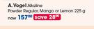 A.Vogel Alkaline Powder Regular, Mango Or Lemon-225g Each