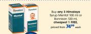Himalaya Syrup Mentat-100ml Or Bonnisan-120ml Each