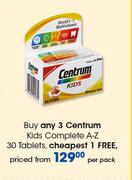Centrum Kid Complete A-Z 30 Tablets-Per Pack