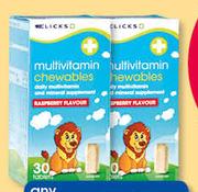 Clicks Multivitamin 30 Chewables Raspberry-For 2