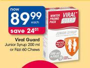 Vital Guard Junior Syrup-200ml Or Fizzi 60 Chews-Each