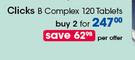 Clicks B Complex 120 Tablets-For 2