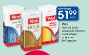 Vital Over 45 & 60s Gold Multi Vitamins & Adult Men Or Women 30 Capsules-Each
