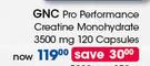 GNC Pro Performance Creatine Monohydrate 3500 mg 120 Capsules-Per Pack