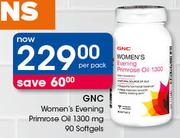 GNC Women's Evening Primrose Oil 1300mg 90 Softgels.