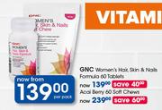 GNC Women's Hair, Skin & Nails Formula 60 Tablets
