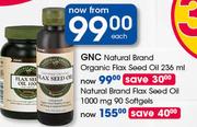 GNC Natural Brand Organic Flax Seed Oil-236ml Each
