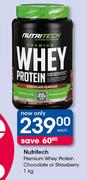 Nutritech Premium Whey Protein Chocolate Or Strawberry-1kg Each