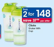 Clicks Shaker With Cup-For 2 